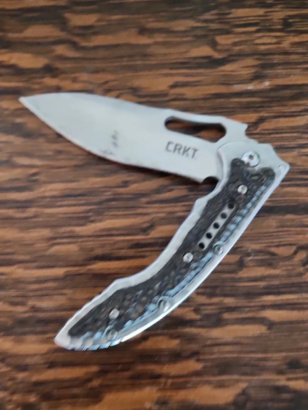 Folding Pocket Knife - Silver Stainless Steel Blade - Picture 2 of 2